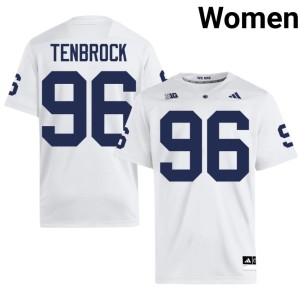 #96 White Stitched Lucas Tenbrock PSU Womens College Football Jerseys 689677-946