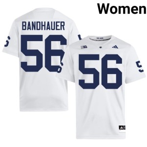 #56 Mason Bandhauer High School Womens Roaring Lions College Football White Jersey 906781-348
