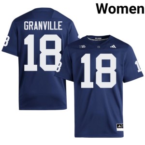 #18 Penn State Nittany Lions Max Granville Women's Player Navy College Football Jersey 722918-530