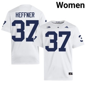 #37 Womens Replica White Max Heffner College Football Penn State Lions Jerseys 322418-253