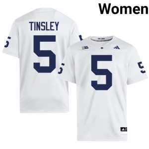 #5 Womens College Football Nittany Lions Mitch Tinsley White 2026-27 Jersey 203771-638
