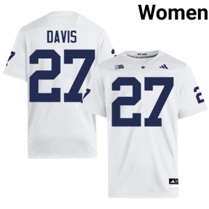 #27 2026-27 Omarion Davis College Football White Women PSU Nittany Lions Jersey 706555-923