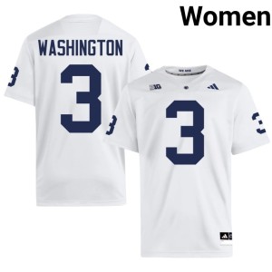 #3 Penn State Lions Womens Parker Washington Stitched College Football White Jerseys 370346-819
