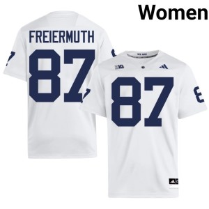 #87 PSU Women's Pat Freiermuth White Stitched College Football Jersey 792397-333