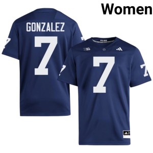 #7 PSU Nittany Lions College Football Game Navy Women Peter Gonzalez Jersey 972916-447