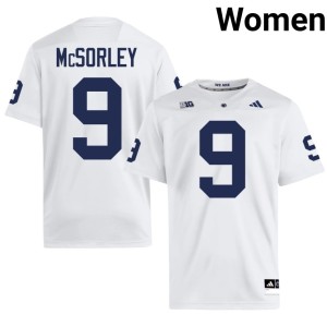#9 College Football PSU White Women's Trace McSorley University Jerseys 394166-385