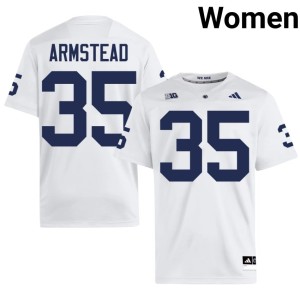 #35 Penn State Nittany Lions College Football Tyler Armstead White Womens Replica Jersey 782371-511