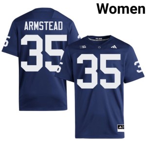 #35 High School Navy Nittany Lions College Football Tyler Armstead Women's Jerseys 348721-485