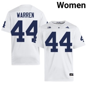 #44 College Football Official Tyler Warren Womens PSU Nittany Lions White Jersey 217816-639