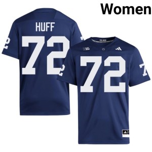 #72 College Football Tyshon Huff High School Navy PSU Women's Jersey 377362-507