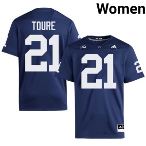 #21 Penn State Nittany Lions Navy College Football NCAA Women's Vaboue Toure Jerseys 342751-600