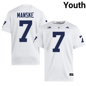 #7 College Football Alex Manske Youth Roaring Lions 2026-27 White Jersey 204258-248