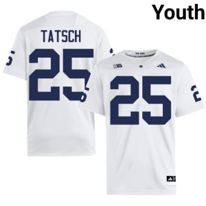 #25 Youth White College Football Stitched Alex Tatsch Penn State Nittany Lions Jersey 655146-572