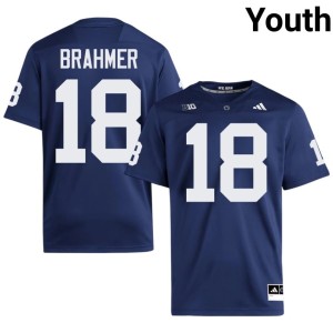 #18 College Football Youth 2026 Benjamin Brahmer Penn State Nittany Lions Navy Jersey 800867-363
