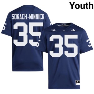 #35 Navy Replica College Football Blaise Sokach-Minnick Penn State Youth Jersey 850566-304