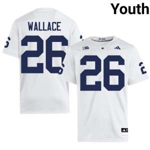 #26 Youth NCAA College Football Cam Wallace White Penn State Jersey 984490-744