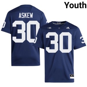 #30 High School Christian Askew Nittany Lions Youth College Football Navy Jersey 255777-321
