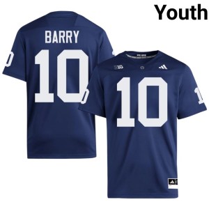 #10 2026-27 Penn State Youth Navy Connor Barry College Football Jersey 450343-241