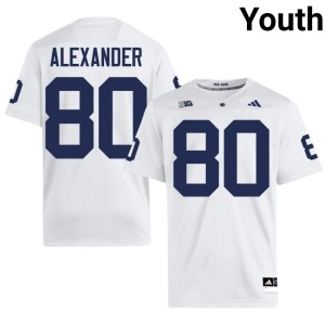 #80 Penn State Lions College Football Youth White Alumni Cooper Alexander Jersey 901582-218