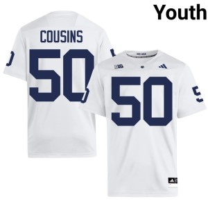 #50 Cooper Cousins Youth PSU College Football Stitched White Jerseys 876150-613
