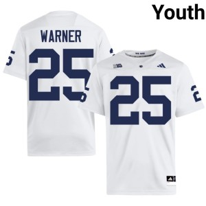 #25 Curt Warner Youth College Football White Game Nittany Lions Jersey 472728-538