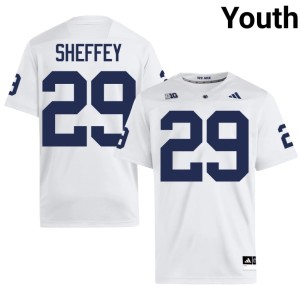 #29 Stitched College Football Nittany Lions Youth White D'Antae Sheffey Jersey 700494-289