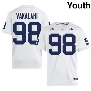 #98 College Football Youth Dallas Vakalahi Limited Roaring Lions White Jerseys 487424-773