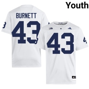 #43 Dayshaun Burnett College Football Youth Nittany Lions Replica White Jersey 397701-478