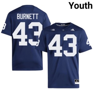 #43 Player Dayshaun Burnett Penn State College Football Navy Youth Jersey 877332-225