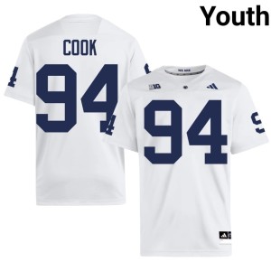 #94 White De'Andre Cook PSU Youth Replica College Football Jersey 720895-553