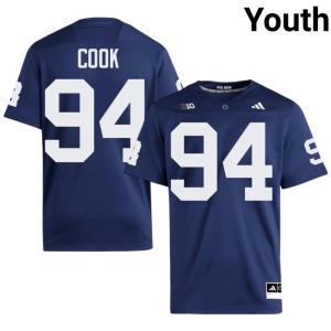 #94 College Football Youth Navy Penn State De'Andre Cook 2026 Jersey 218667-685