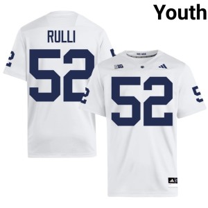 #52 White College Football PSU Lions Dominic Rulli Stitched Youth Jerseys 795596-204