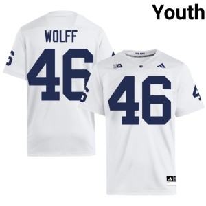 #46 Penn State 2026-27 White Evan Wolff College Football Youth Jerseys 159000-916