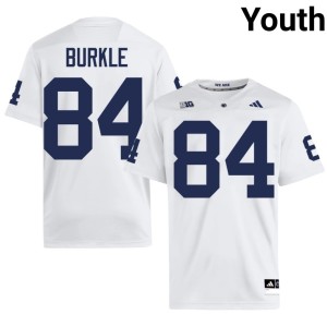 #84 White College Football Nittany Lions Gabe Burkle Youth Official Jersey 902408-858