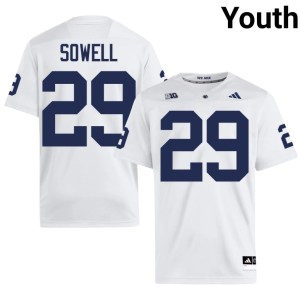 #29 Hunter Sowell College Football White PSU Lions Youth High School Jerseys 321215-292