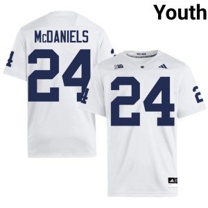 #24 Penn State Lions Youth NCAA Ibn McDaniels White College Football Jersey 563054-259