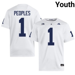 #1 Youth James Peoples White Penn State Nittany Lions College Football Limited Jerseys 902086-317
