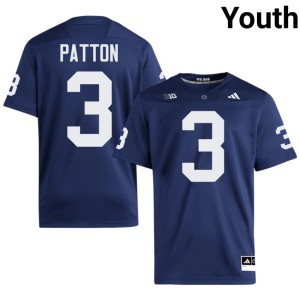 #3 College Football Official Jamison Patton Youth Penn State Lions Navy Jersey 391881-196