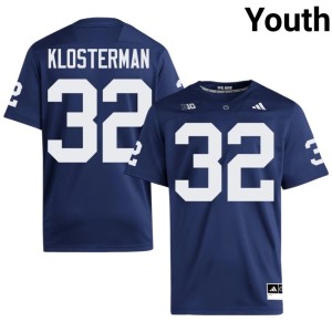#32 College Football John Klosterman University Navy Penn State Nittany Lions Youth Jersey 375212-822