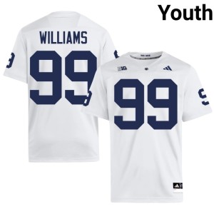 #99 High School Youth Keanu Williams White PSU Nittany Lions College Football Jerseys 423889-557