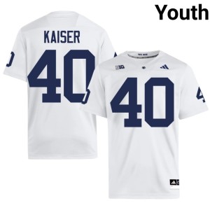 #40 White College Football Youth Keian Kaiser Game Roaring Lions Jersey 455143-542