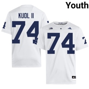 #74 PSU Stitched Kuol Kuol II College Football Youth White Jersey 718017-916