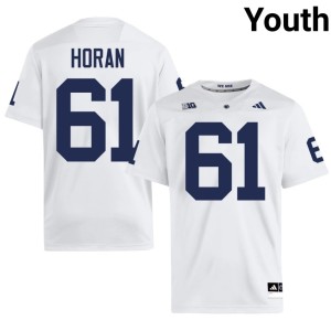 #61 College Football Replica White Lions Youth Liam Horan Jerseys 951417-334