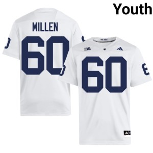 #60 Limited College Football Matt Millen Youth White PSU Jerseys 503173-472