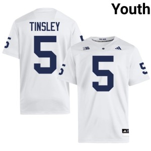 #5 Game Mitch Tinsley White Youth Penn State Nittany Lions College Football Jersey 162138-350