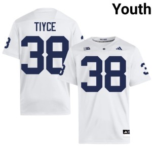 #38 Roaring Lions College Football Embroidery Nathan Tiyce Youth White Jersey 128342-626
