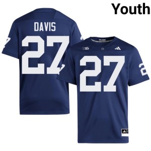 #27 Youth PSU Omarion Davis College Football Official Navy Jersey 163731-463