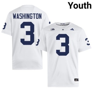 #3 College Football White Youth Player Parker Washington PSU Lions Jerseys 101054-722