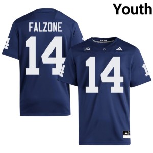 #14 Peyton Falzone Stitched Penn State Nittany Lions College Football Navy Youth Jersey 414570-152