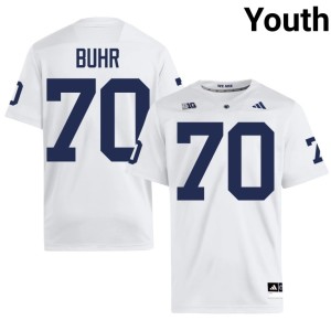 #70 Stitched Trevor Buhr White College Football Youth PSU Nittany Lions Jersey 926392-971
